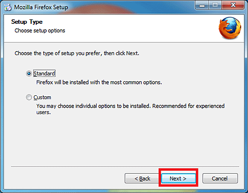 Setup wizard